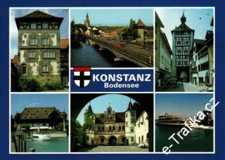 Pohlednice, Konstanz, Bodensee, čistý