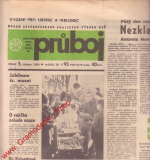 Průboj, pátek 5. dubna 1968 vydání pro Liberec a Jablonec