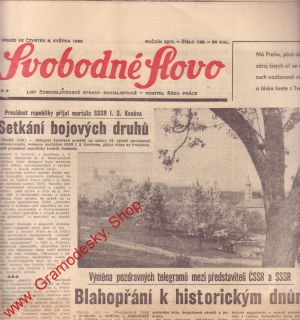 Svobodné slovo, čtvrtek 9. května 1968