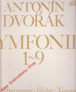 LP 8album Antonín Dvořák, Symfonie 1 - 9 Česká filharmonie, Václav Neumann, 1974