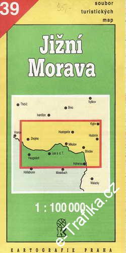 Mapy, Jižní Morava. 1:100 000, 1992