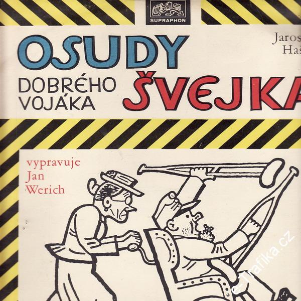LP Osudy dobrého vojáka Švejka, Jaroslav Hašek, 2album, vyp. Jan Werich, 1968 