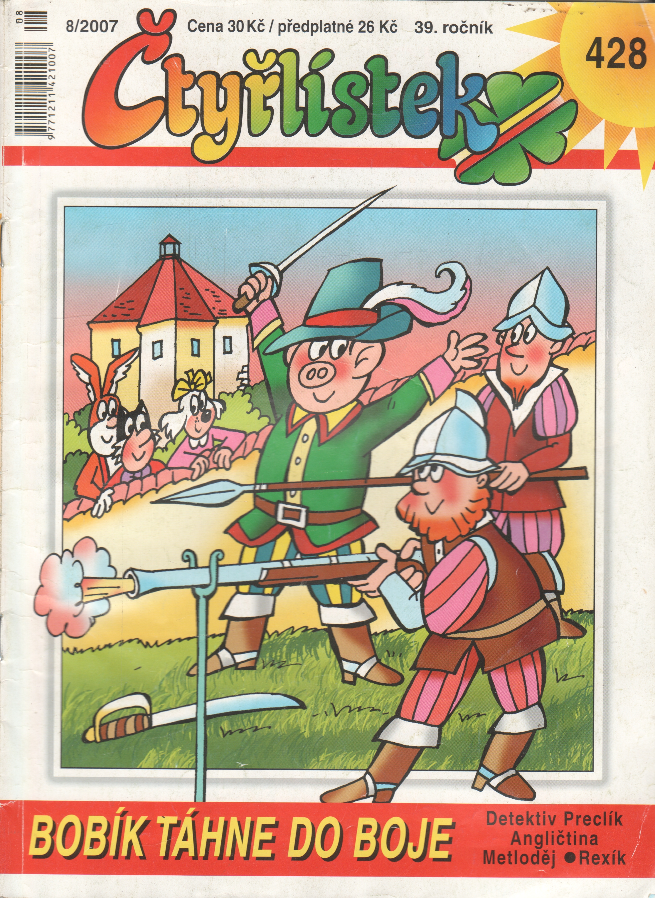 Čtyřlístek č. 428, Bobík táhne do boje, 08/2007