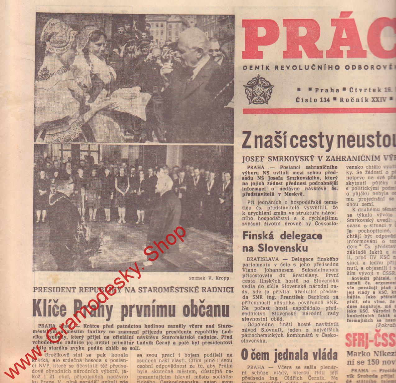 Práce, čtvrtek 16. května 1968