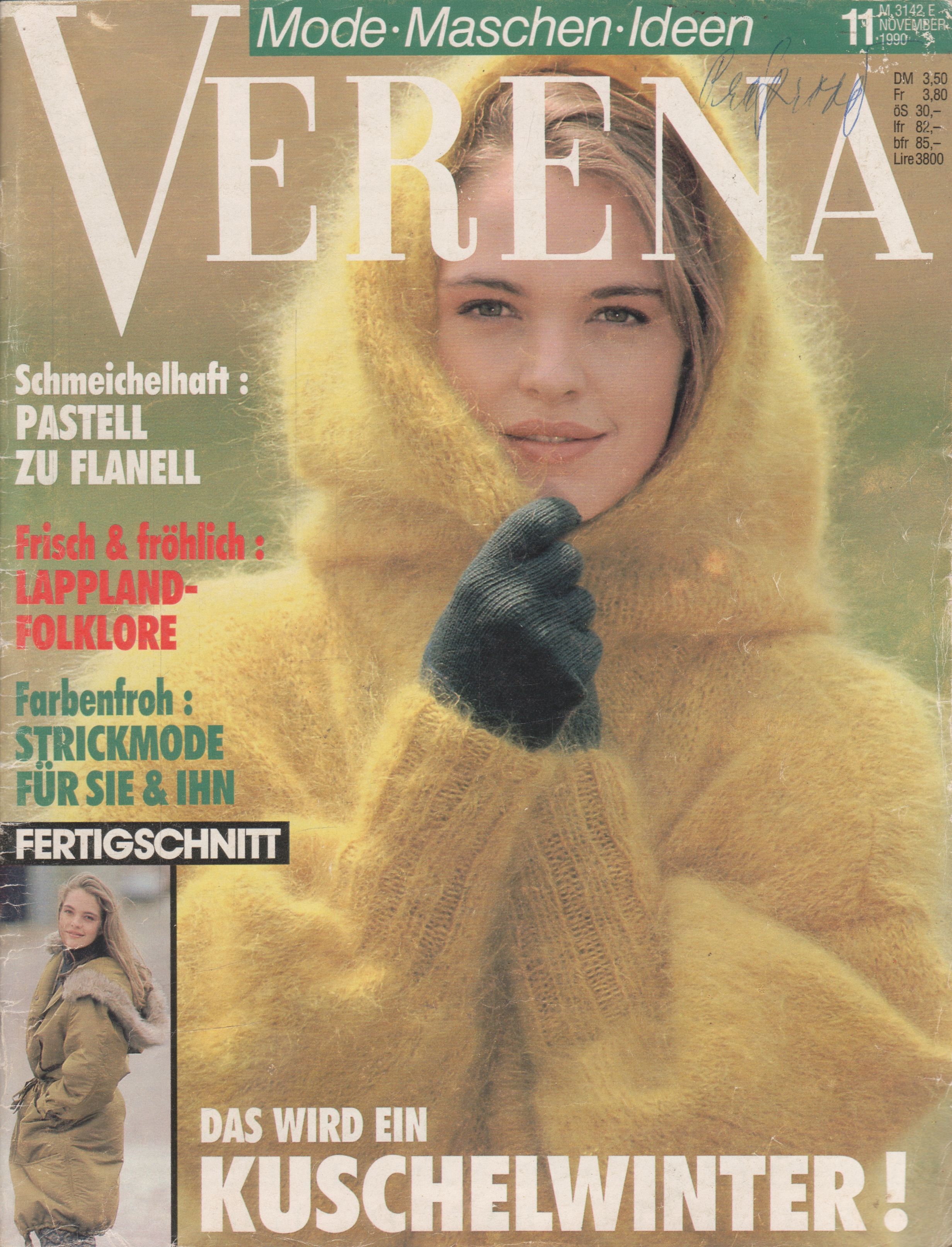 1990/11 časopis Verena, větší formát, vč. příloha