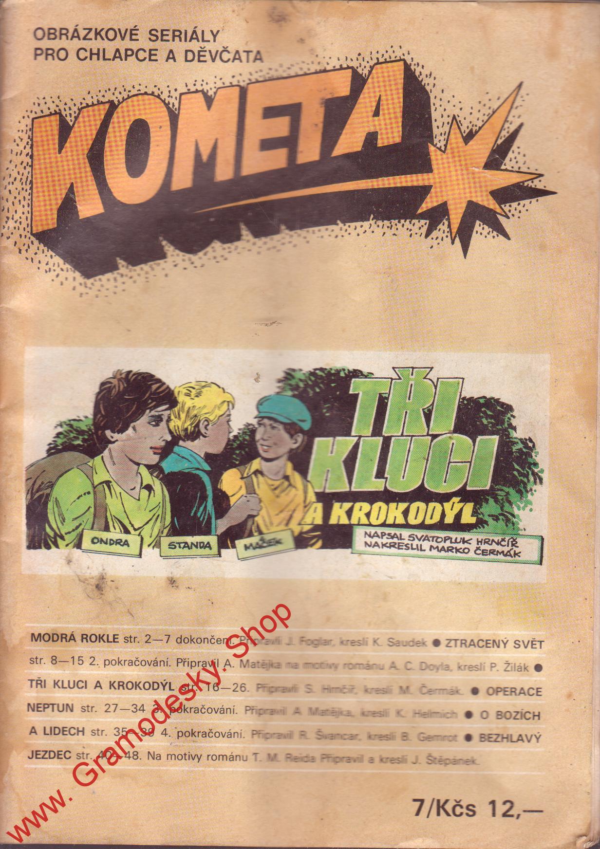 Komiks Kometa č. 7, Tři kluci a krokodýl