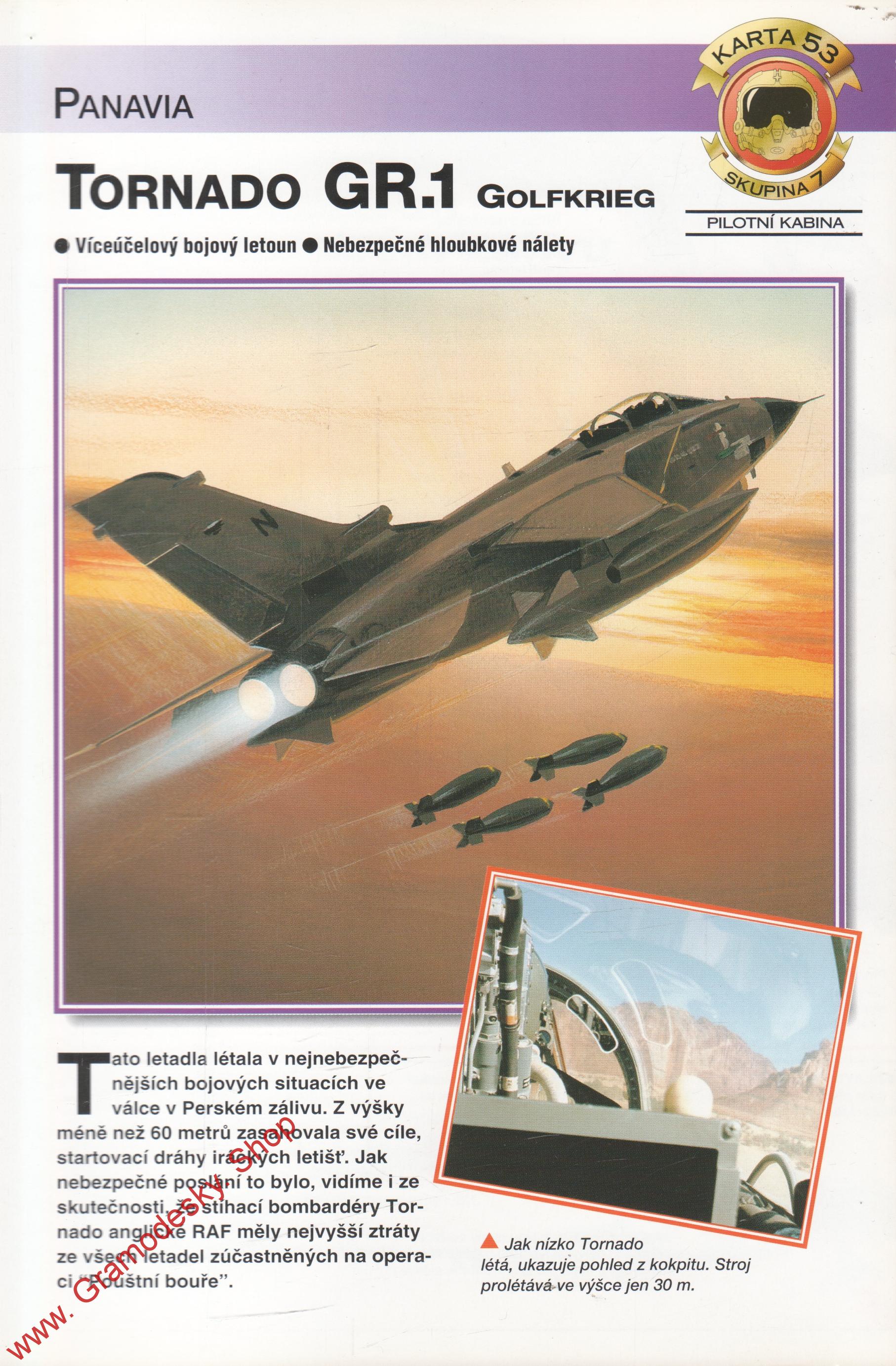 Skupina 7, karta 053 / Tornado GR.1 Golkrieg, Panavia / 2001