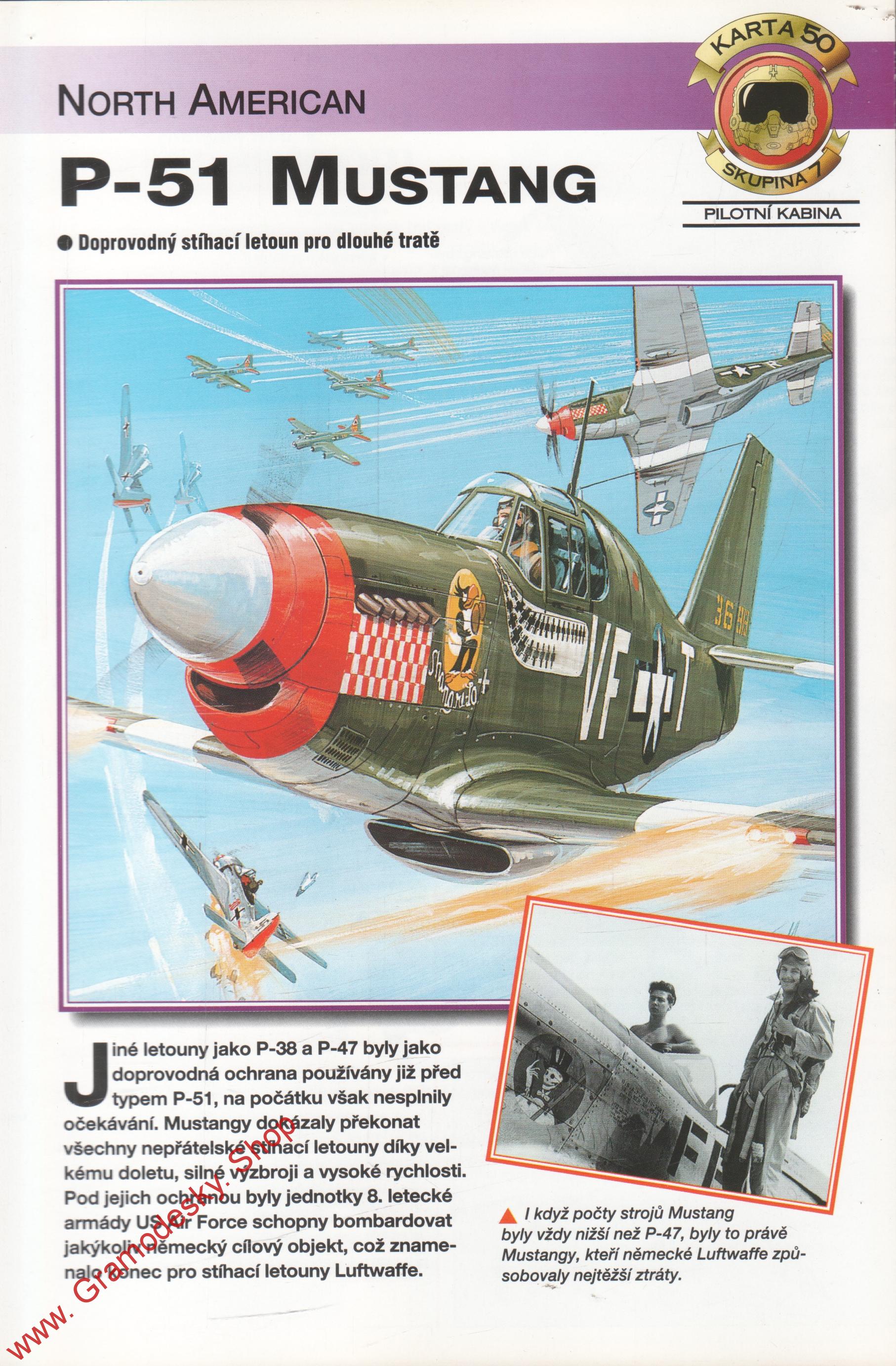 Skupina 7, karta 050 / P-51 Mustang, North American / 2001