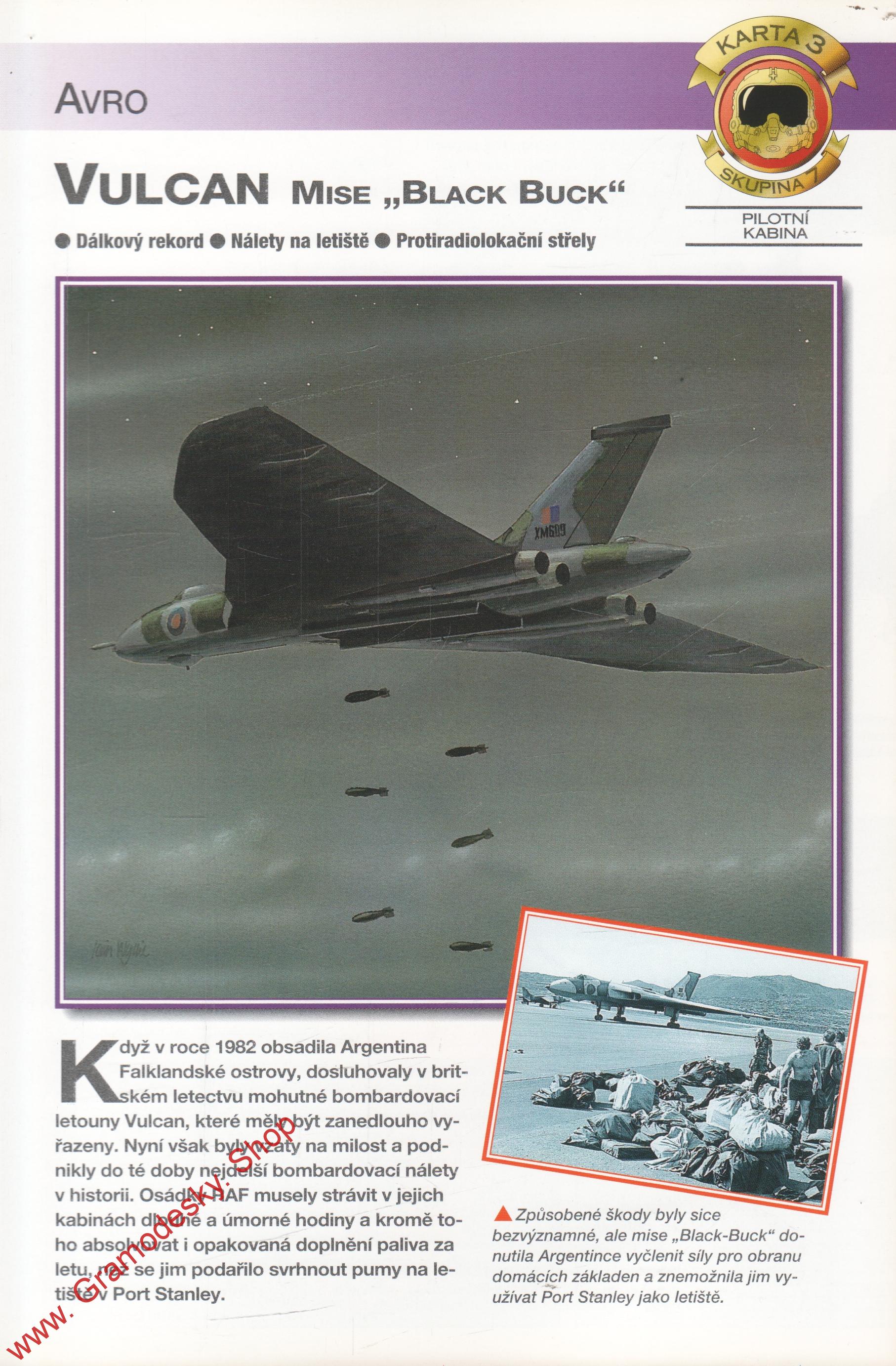 Skupina 7, karta 003 / Vulcan mise Black Buck, Avro / 2001