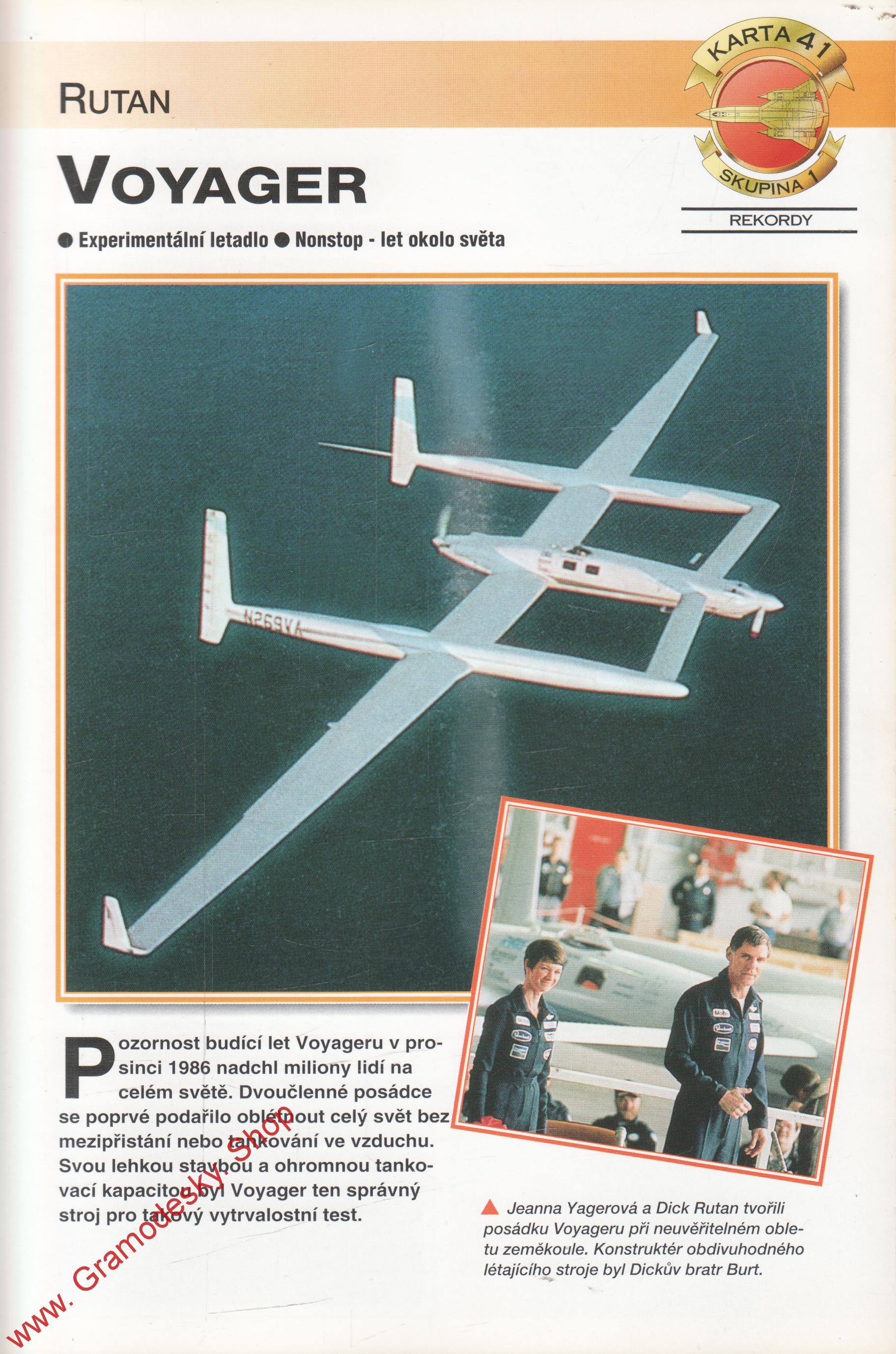 Skupina 1, karta 041 / Voyager Rutan / 2001