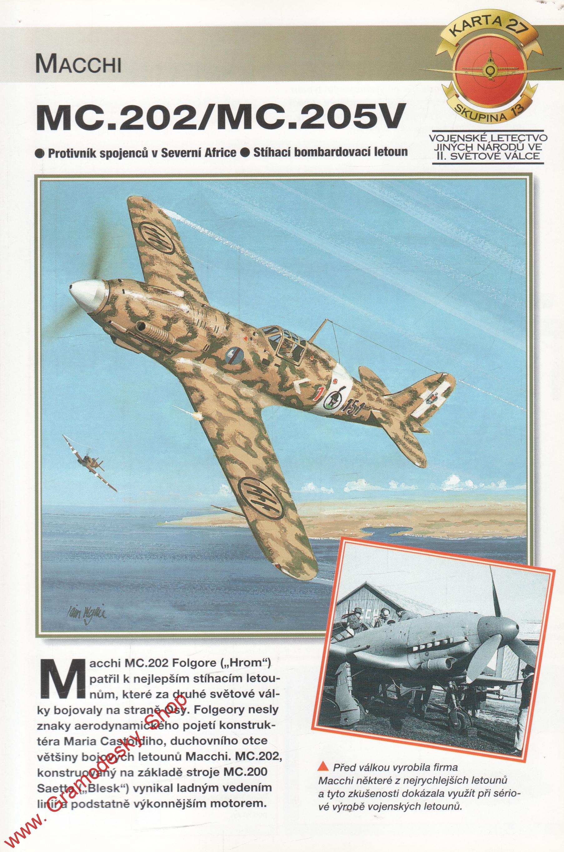 Skupina 13, karta 027 / MC.202/MC.205V Macchi / 2001