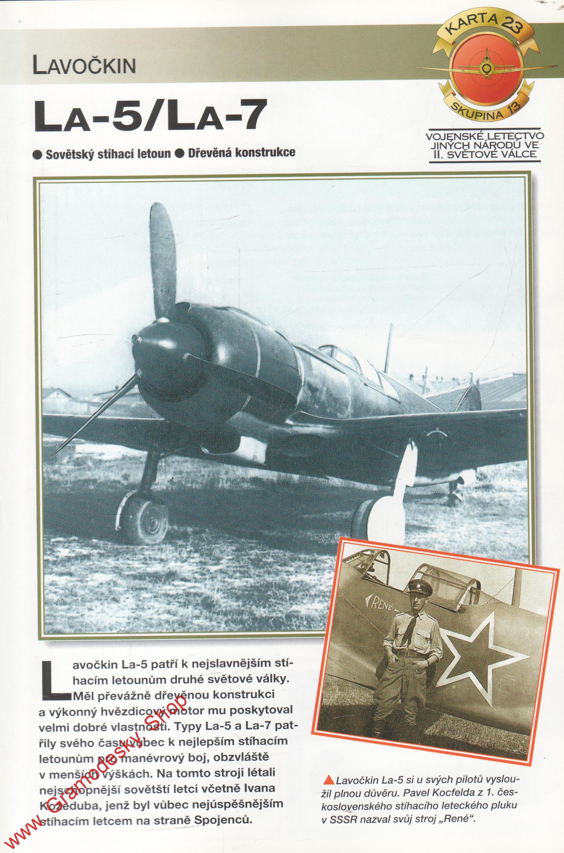 Skupina 13, karta 023 / LA-5/ LA-7 Lavočkin / 2001