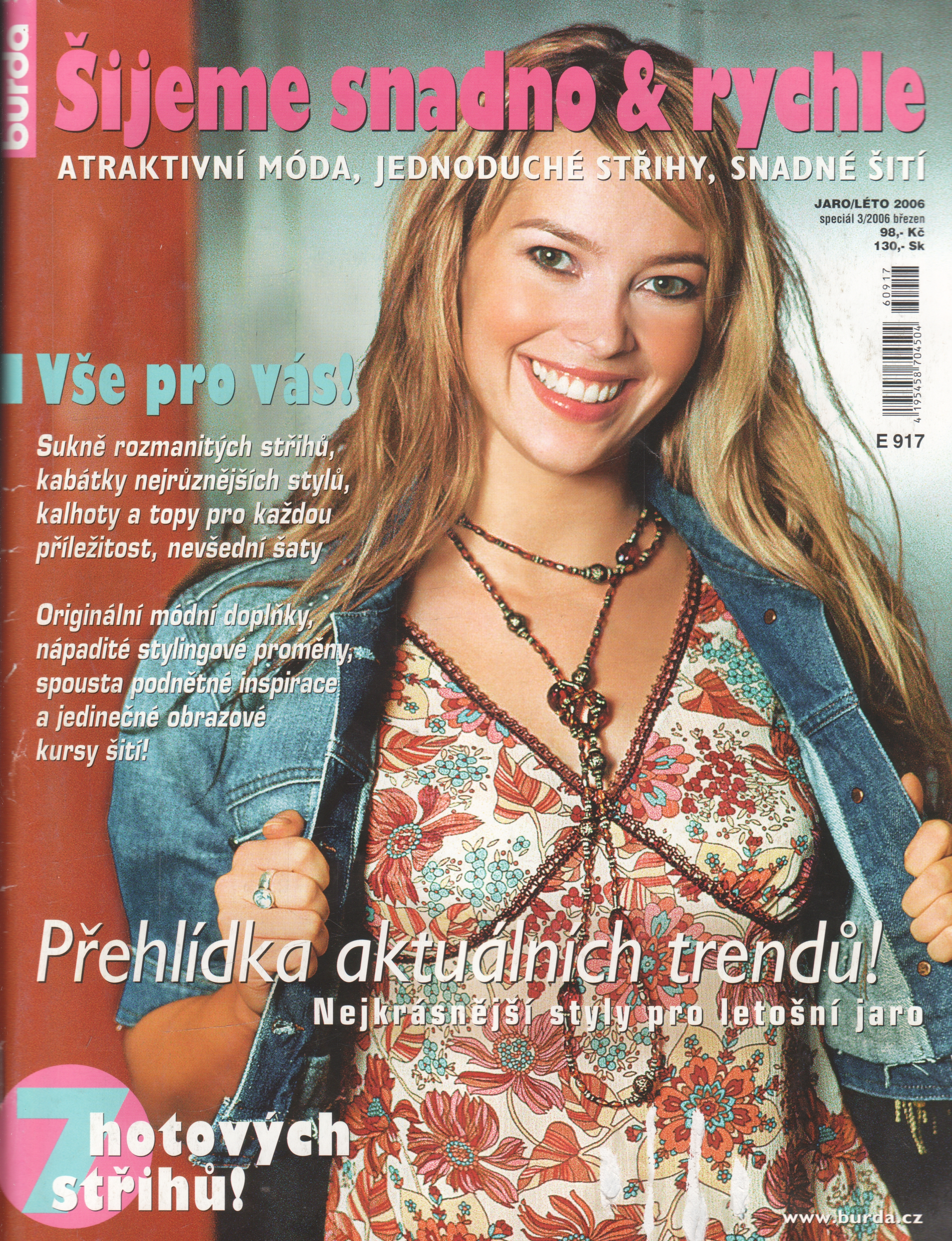 2006/03 březen jaro / léto časopis Burda Šijeme snadno a rychle, velký formát