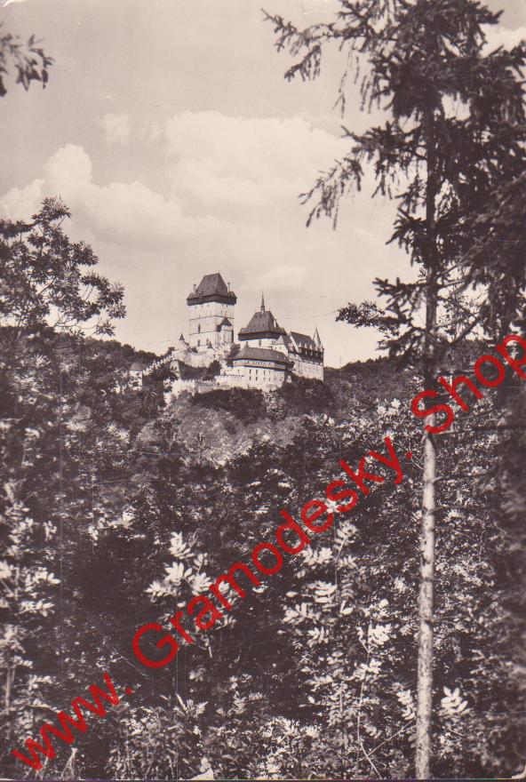 Pohlednice Karlštejn státní hran / čistá