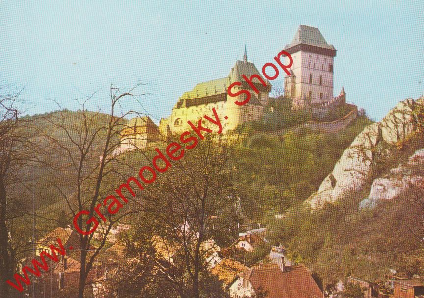Pohlednice Karlštejn, hrad / čistá