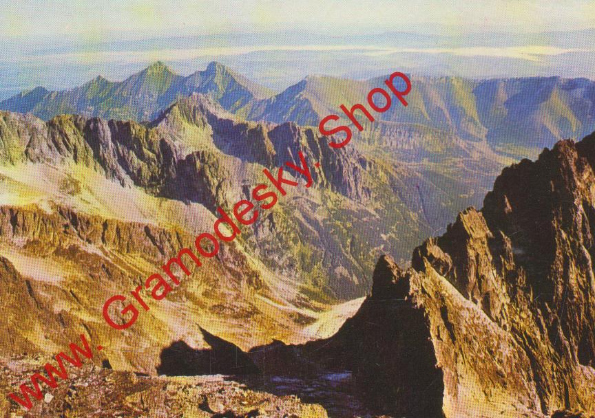 Pohlednice, Pohled z Lomnického štítu na Belanské Tatry / čistá