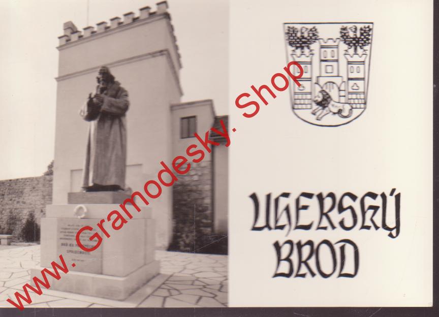 Pohlednice, Uherský Brod, památník Jana Ámose Komenského / čistá