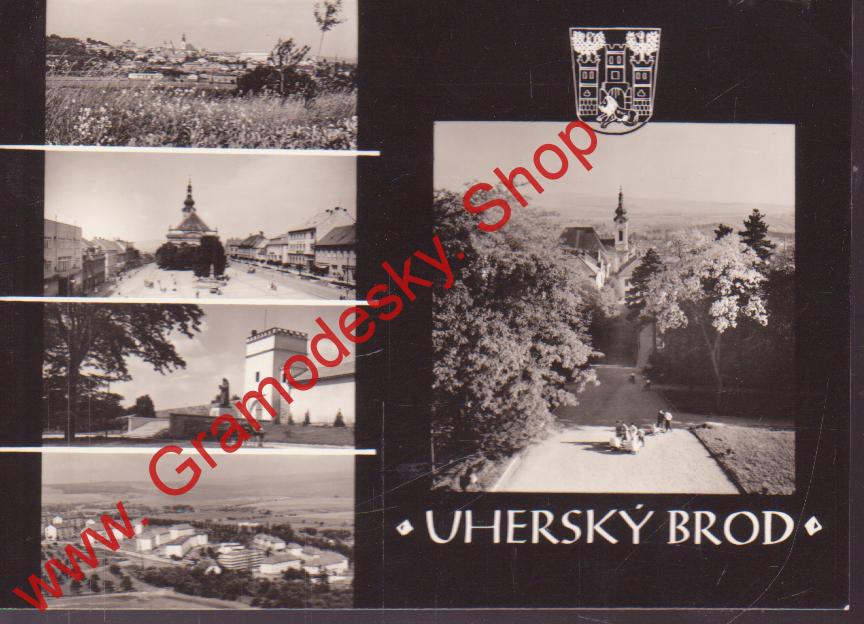 Pohlednice, Uherský Brod, černobílá / čistá