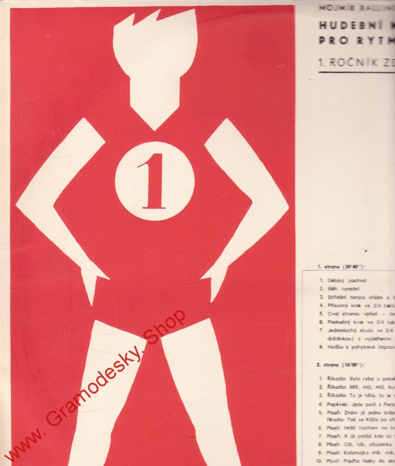 LP Hudební motivy pro rytmickou gymnastiku a tanec 1. ročník ZDŠ, 1972