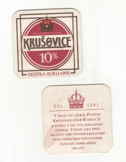 *Krušovice, královský pivovar 10, desítka roku 1995