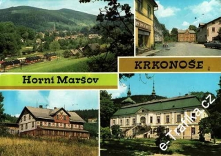 Pohlednice, Krkonoše, Horní Maršov, prošlá poštou