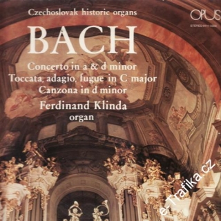LP Johann Sebastian Bach, varhany, F. Kindl, 1974