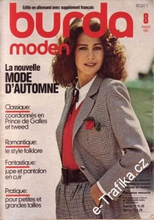 1981/08 časopis Burda Francouzsky