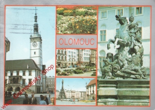 Pohlednice Olomouc, přemyslovské hradiště, prošel poštou bez známky