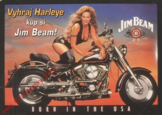 Pohlednice / Vyhray Harleye, kup si Jim Beam, reklamní, čistý