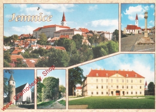 Pohlednice, Jemnice, panorama města, kostel sv. Stanislava, čistá