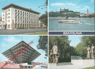 Pohlednice, hrad, Dunaj, prošlá poštou 1992