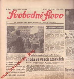 Svobodné slovo, neděle 19. května 1968