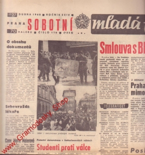 Mladá fronta, sobota 27. dubna 1968