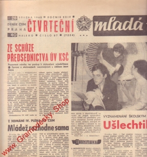 Mladá fronta, čtvrtek 28. března 1968