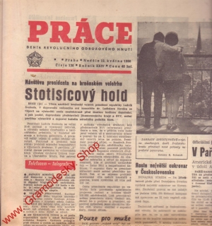 Práce, neděle 12. května 1968