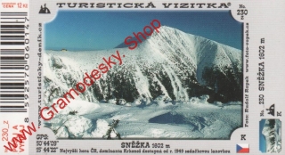 Turistická vizitka č. 0230 Z / Sněžka 1602 m n. m.