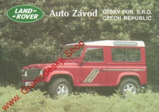 1997 9,8x6,9cm Kapesní kalendářík Land Rover Auto Závod Český Dub