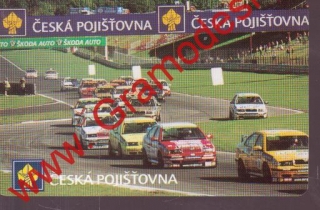 2001 8,5x5,5cm Kapesní kalendářík Česká pojišťovna, Auta