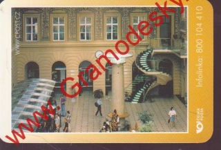 2006 9x6cm Kapesní kalendářík, Česká pošta, Budova se schodištěm