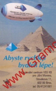 1998 8,5x5,5cm Kapesní kalendářík Abyste rychleji bydleli lépe, Brno