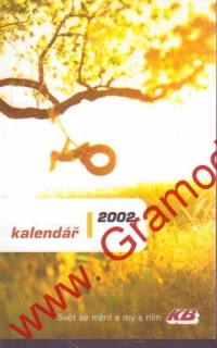 2002 8,5x5,5cm Kapesní kalendářík KB komerční banka