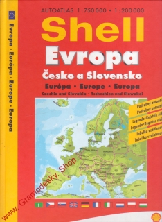 Autoatlas Shel  Evropa, Česko a Slovensko 1:750000, 1:200000, 2004