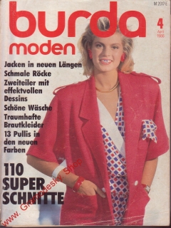 1986/04 časopis Burda Německy