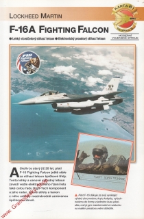 Skupina 5, karta 081 / F-16A Fighting Falcon Lockheed Martin / 2001