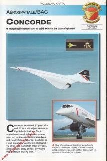 Skupina 2, karta 002 / Concorde Aérospatiale BAC / 2001
