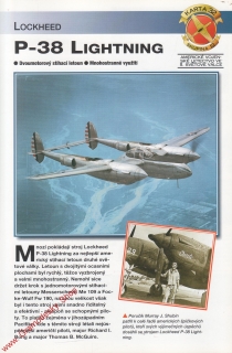 Skupina 12, karta 032 / P-38 Lightning Lockheed / 2001