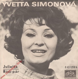 SP Yvetta Simonová, Julietta, Růží pár, 1971, 0 43 1218 H