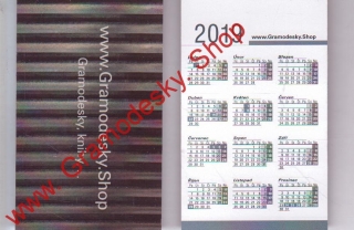Kapesní kalendář www.Gramodesky.shop 2019 oboustranný