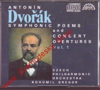 CD 2album Antonín Dvořák, symphonic poems and concert overtures vol. 1, 1989