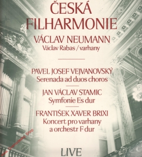 LP Česká filharmonie, Václav Neumannm Václav Rabas, varhany, LIVE, 1982